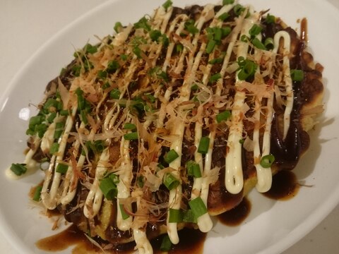 【栄養満点】牛乳でお好み焼き！！